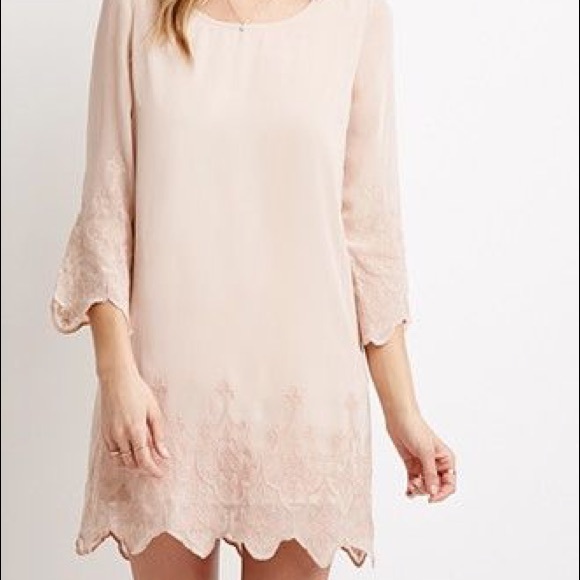 Forever 21 Embroidered Shift Dress - Picture 2 of 4